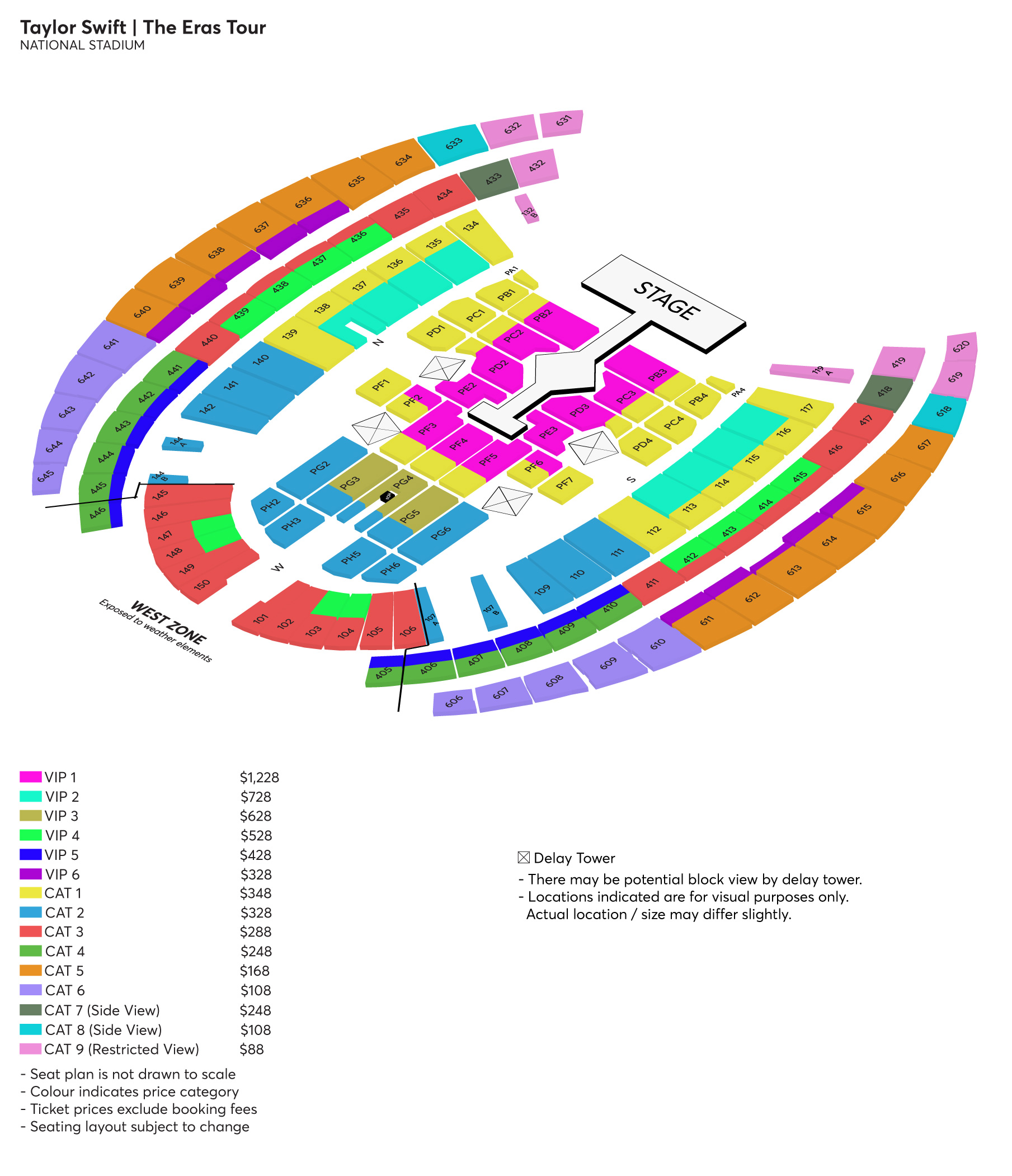 Taylor Swift Tour 2024 Singapore Ticket Price